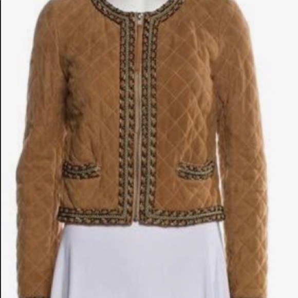Haute Hippie suede jacket with chain detail M - Picture 1 of 3